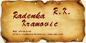 Radenka Kramović vizit kartica